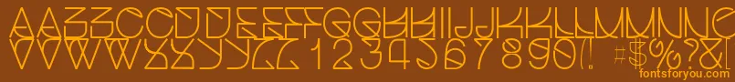 Czcionka Helveticastruggleregular – pomarańczowe czcionki na brązowym tle