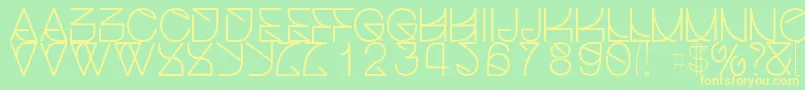 Helveticastruggleregular Font – Yellow Fonts on Green Background