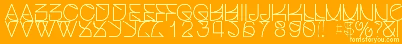 Helveticastruggleregular Font – Yellow Fonts on Orange Background