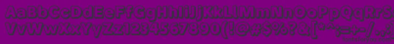 BubademoOutline Font – Black Fonts on Purple Background