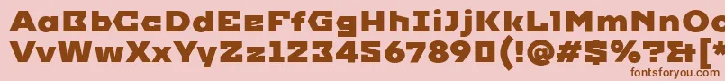 ImperialWeb Font – Brown Fonts on Pink Background