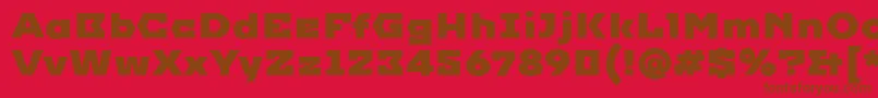 ImperialWeb Font – Brown Fonts on Red Background