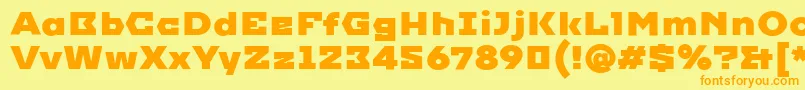 ImperialWeb Font – Orange Fonts on Yellow Background