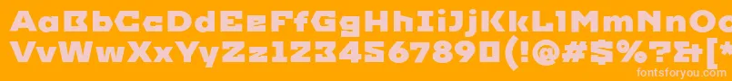 ImperialWeb Font – Pink Fonts on Orange Background