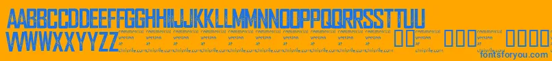 Wearedepraved Font – Blue Fonts on Orange Background