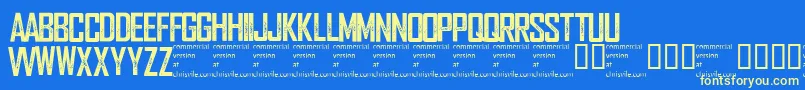 Wearedepraved Font – Yellow Fonts on Blue Background