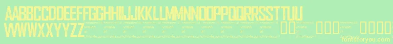 Wearedepraved Font – Yellow Fonts on Green Background