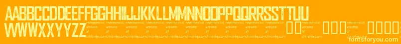 Wearedepraved Font – Yellow Fonts on Orange Background