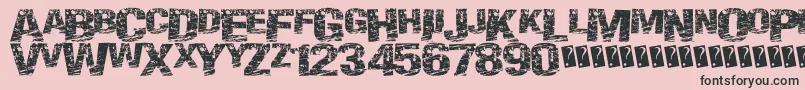 Paintscratch Font – Black Fonts on Pink Background