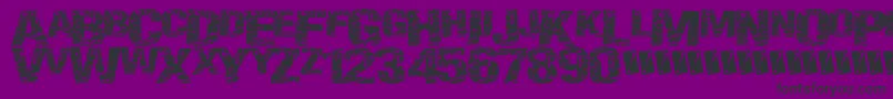 Fonte Paintscratch – fontes pretas em um fundo violeta
