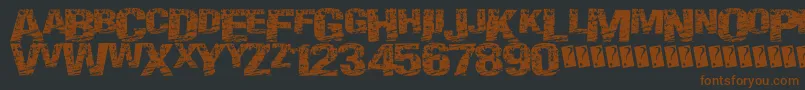 Paintscratch Font – Brown Fonts on Black Background