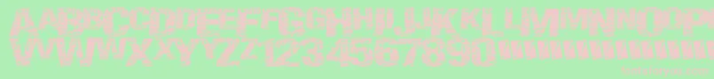 Paintscratch Font – Pink Fonts on Green Background