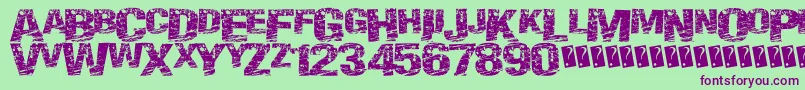 Paintscratch Font – Purple Fonts on Green Background