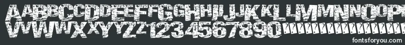 Шрифт Paintscratch – белые шрифты на чёрном фоне