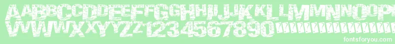 Paintscratch Font – White Fonts on Green Background