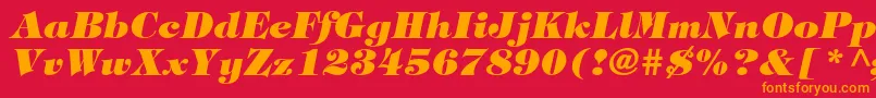 TiffanystdHeavyitalic Font – Orange Fonts on Red Background
