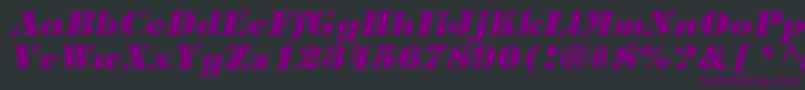 TiffanystdHeavyitalic Font – Purple Fonts on Black Background