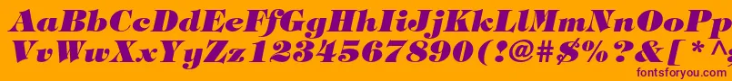 TiffanystdHeavyitalic Font – Purple Fonts on Orange Background
