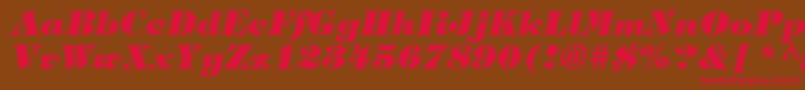 TiffanystdHeavyitalic Font – Red Fonts on Brown Background