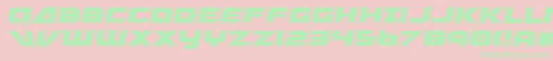 Fonte GraymalkinAcademyCondensed – fontes verdes em um fundo rosa