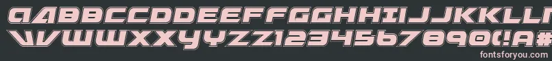 GraymalkinAcademyCondensed Font – Pink Fonts on Black Background