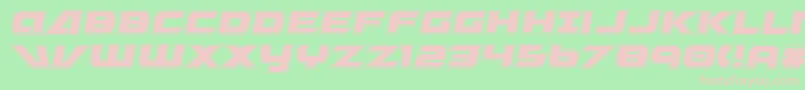 Fonte GraymalkinAcademyCondensed – fontes rosa em um fundo verde