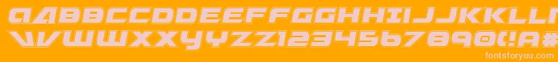 GraymalkinAcademyCondensed-Schriftart – Rosa Schriften auf orangefarbenem Hintergrund