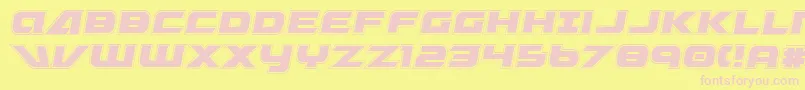 GraymalkinAcademyCondensed Font – Pink Fonts on Yellow Background