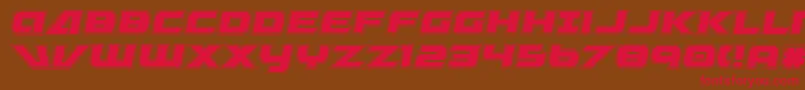 フォントGraymalkinAcademyCondensed – 赤い文字が茶色の背景にあります。