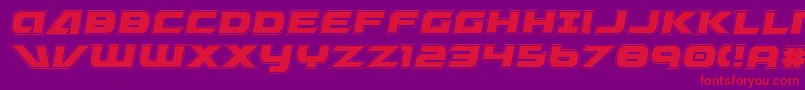 GraymalkinAcademyCondensed Font – Red Fonts on Purple Background
