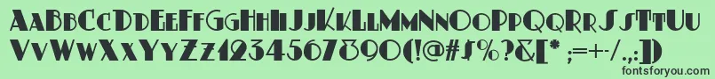 Dustyrosenf Font – Black Fonts on Green Background