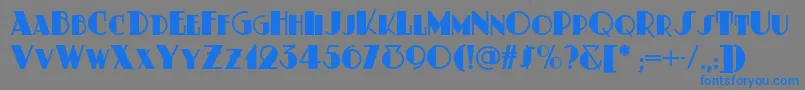 Dustyrosenf Font – Blue Fonts on Gray Background