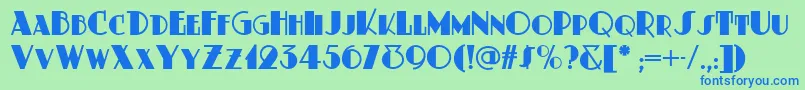 Dustyrosenf Font – Blue Fonts on Green Background