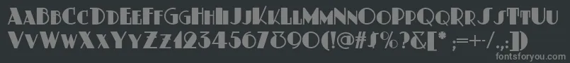 フォントDustyrosenf – 黒い背景に灰色の文字