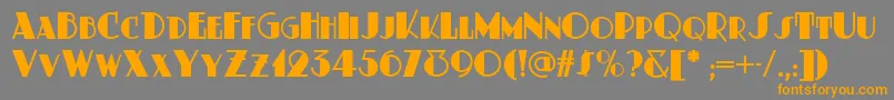 Dustyrosenf Font – Orange Fonts on Gray Background