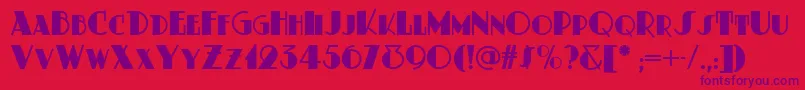 Dustyrosenf Font – Purple Fonts on Red Background