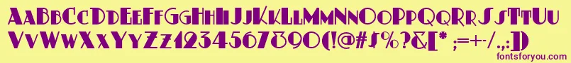 Dustyrosenf Font – Purple Fonts on Yellow Background