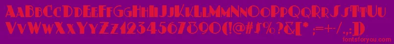 Dustyrosenf Font – Red Fonts on Purple Background