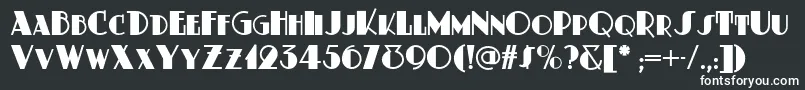 フォントDustyrosenf – 黒い背景に白い文字