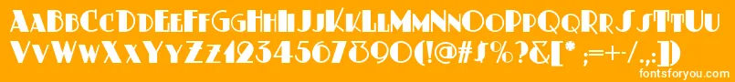 Dustyrosenf-Schriftart – Weiße Schriften auf orangefarbenem Hintergrund