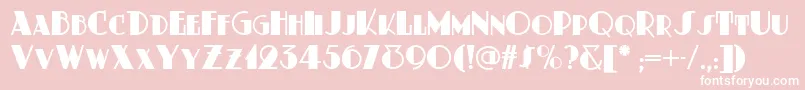 Dustyrosenf Font – White Fonts on Pink Background