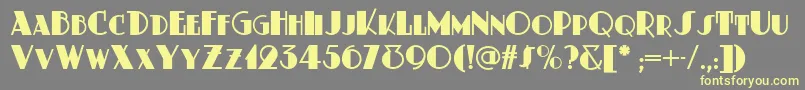 Dustyrosenf Font – Yellow Fonts on Gray Background