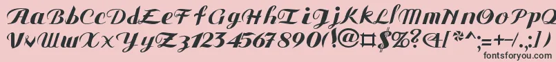 Подробнее о шрифте GauRe Шрифт GauRe – чёрные шрифты на розовом фоне