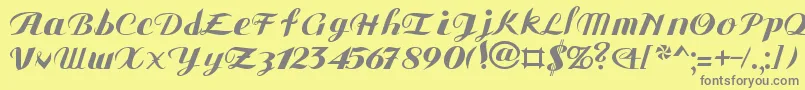 More about GauRe Font GauRe Font – Gray Fonts on Yellow Background