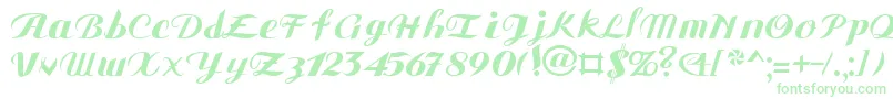 GauRe Font – Green Fonts on White Background