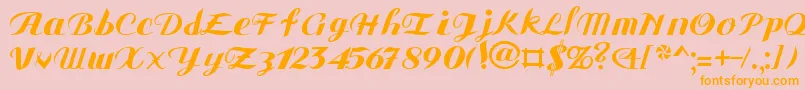 En savoir plus sur la police GauRe Police GauRe – polices orange sur fond rose