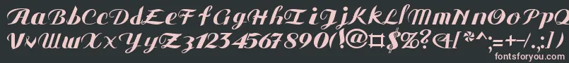 GauRe Font – Pink Fonts on Black Background