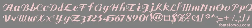 GauRe Font – Pink Fonts on Gray Background