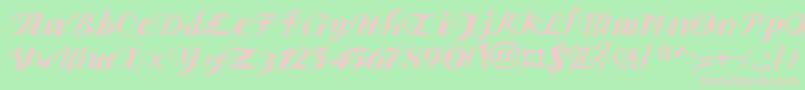 GauRe Font – Pink Fonts on Green Background