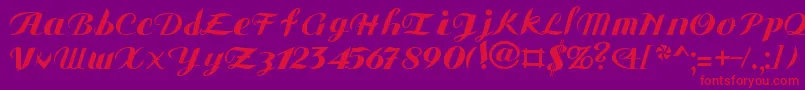 GauRe Font – Red Fonts on Purple Background